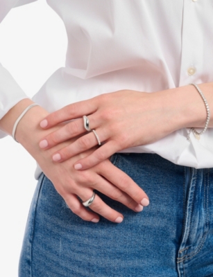 Thomas Sabo Womens Organic Shape 925 Sterling Silver Ring In Silver