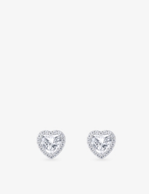 THOMAS SABO: Heart Halo 925 Sterling-Silver and Cubic Zirconia Stud Earrings