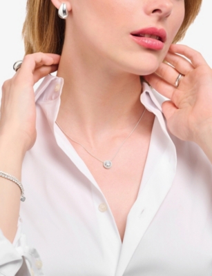 THOMAS SABO: Halo Sterling-Silver And Cubic Zirconia Necklace