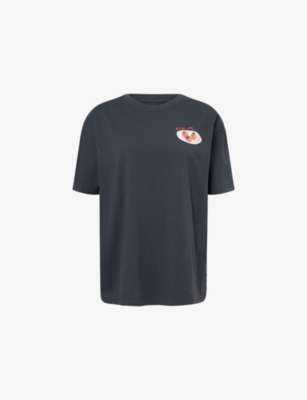 DAMSON MADDER: Ring For Room Service Graphic-Print Cotton-T-Shirt