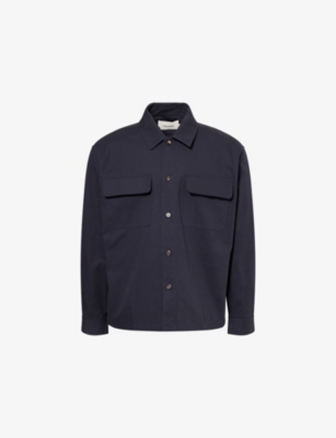 FRAME: Two-Flap-Pockets Relaxed-Fit Cotton-Poplin Shirt