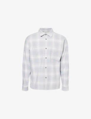 FRAME: Plaid Check-Print Cotton-Poplin Shirt