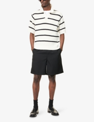 FRAME: Two-Slip-Pockets Relaxed-Fit Wool Shorts