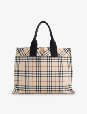 RESELFRIDGES: Pre-loved Burberry House Check Canvas Tote Bag