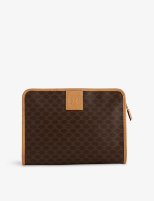 RESELFRIDGES: Pre-Loved Celine Macadam Coated Canvas Clutch Bag