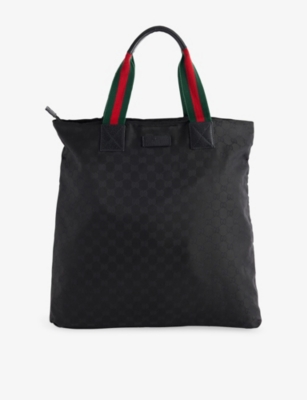 RESELFRIDGES: Pre-loved Gucci Canvas Web Tote Bag