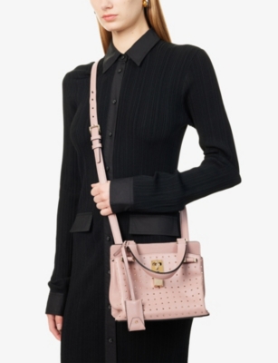 RESELFRIDGES: Pre-loved Valentino Garavani Rockstud Leather Satchel Bag