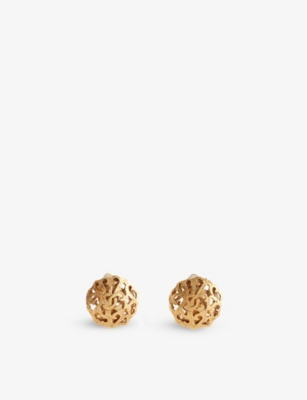 RESELFRIDGES: Pre-Loved Chanel CC Yellow Gold-Plated Metal Earrings