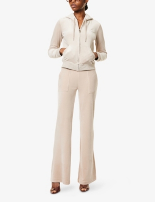 Juicy Couture Womens Layla Flared Stretch-woven Jogging Bottoms String Xxs In String