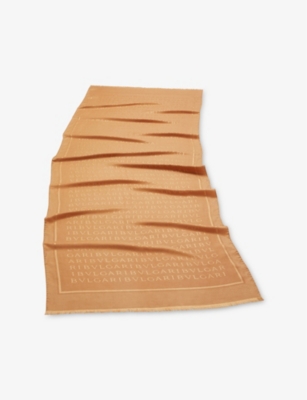 BVLGARI: Lettere Maxi Silk and Wool-Blend Stole