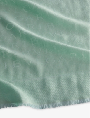 BVLGARI: Lettere Maxi Silk and Wool-Blend Stole