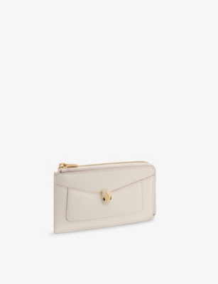 BVLGARI: Serpenti Forever Zipped Leather Card Holder