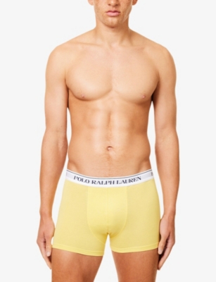 POLO RALPH LAUREN: Classic Branded-Waistband Pack of Three Stretch-Cotton Trunks