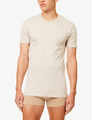 Polo Ralph Lauren Mens  Crewneck Embroidered-branding Pack Of Three Cotton-jersey T-shirts In Stnwr Gry/brcly Htr/blck