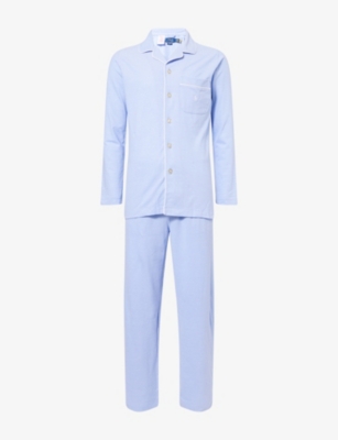 POLO RALPH LAUREN: Camp-Collar Straight-Leg Cotton-Piqué Pyjama Set