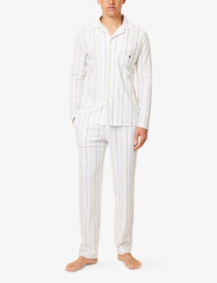 POLO RALPH LAUREN: Striped Straight-Leg Cotton-Piqué Pyjama Set