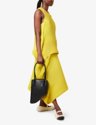 MELITTA BAUMEISTER: Wavy Ripple Pleats Sleeveless Woven Top