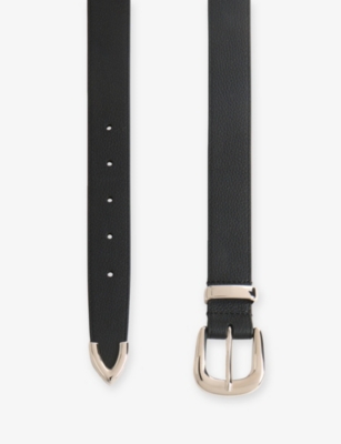 WHISTLES: Western Grained Leather Belt