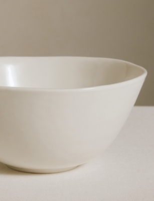 The White Company Burnham Porcelain Cereal Bowl In Neutral