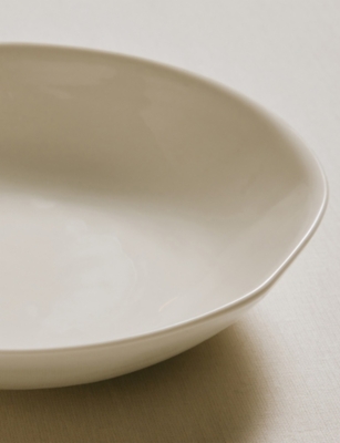 The White Company Burnham Porcelain Pasta Bowl In White