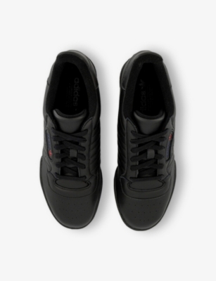 Adidas Originals Womens Core Black Powerphrase Leather Low-top Trainers In Core Black