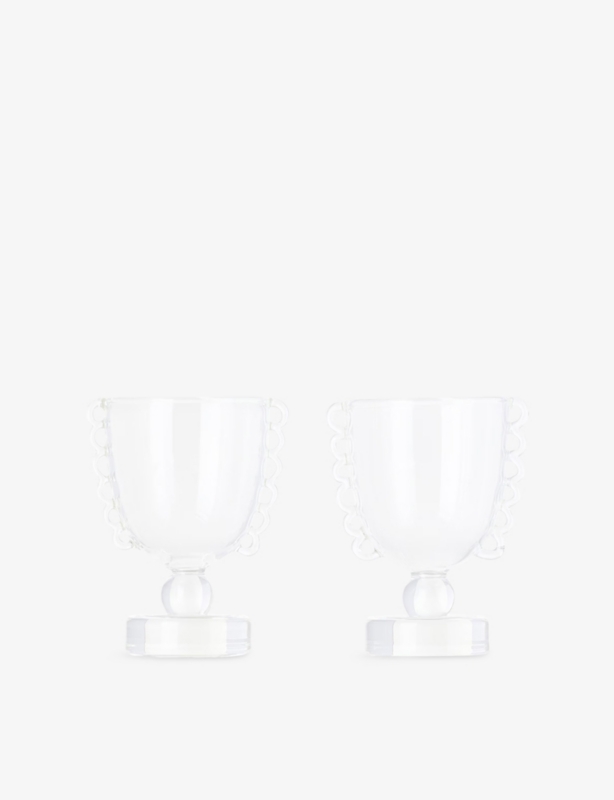 Coco Scallop Glass Cup Set Of Two