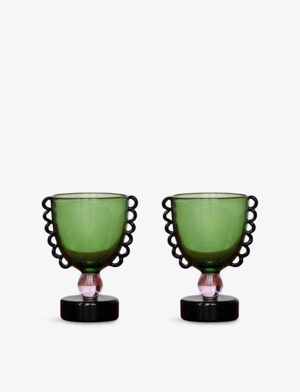 Coco Scallop Glass Cup Set Of Two