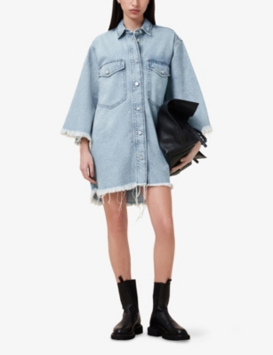 ALLSAINTS: Faye Relaxed-Fit Long-Sleeve Denim Dress