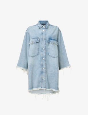 ALLSAINTS: Faye Relaxed-Fit Long-Sleeve Denim Dress