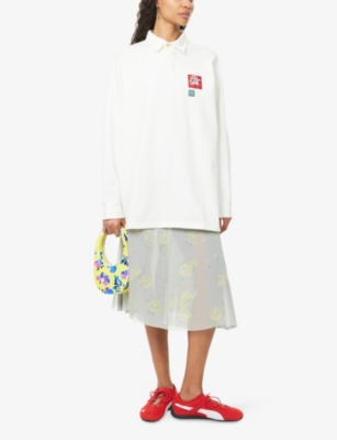 CONNER IVES: Oversized Logo-Embroidered Cotton-Jersey Rugby Shirt