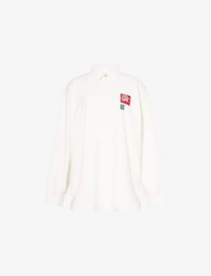 CONNER IVES: Oversized Logo-Embroidered Cotton-Jersey Rugby Shirt