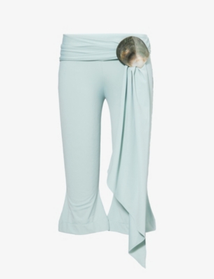 CONNER IVES: Sash Belt Stretch-Jersey Capri Trousers