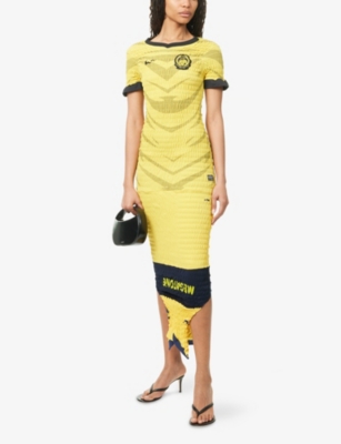 Conner Ives Womens Multi Reconstitued Shirred Football Woven Maxi Dress