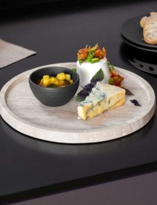 Villeroy & Boch Manufacture Travertine Earthenware Serving Platter 24.5cm