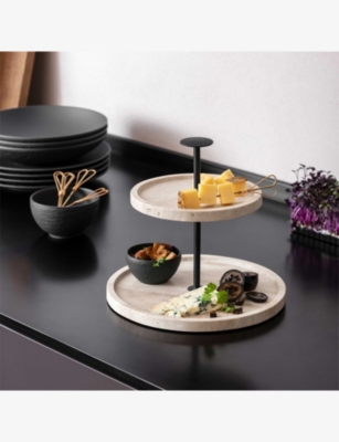 Villeroy & Boch Travertine Earthenware Cake Stand