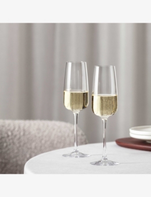 Villeroy & Boch Afina Crystal-glass Champagne Glasses Set Of Four