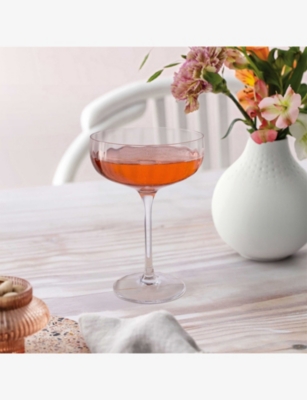 VILLEROY & BOCH: Rose Garden Four-Piece Champagne Glass Set 120ml
