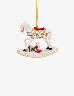 VILLEROY & BOCH: Classics Christmas 2025 Rocking Horse Hanging Decoration