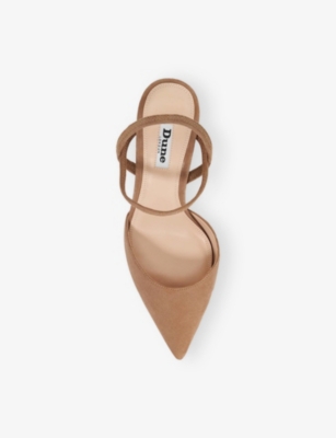 Dune Womens  Classical Suede Slingback Courts In Caramel Suede