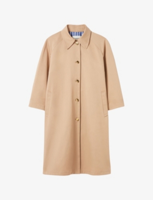 CLAUDIE PIERLOT: Straight Mid-Length Cotton Trench Coat