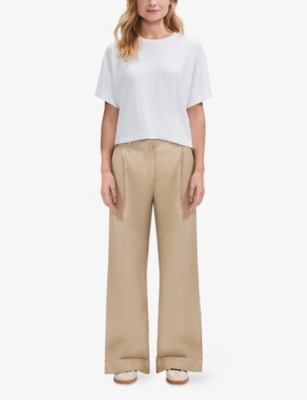 RO&ZO: High-Rise Turn-Up Cotton Chinos
