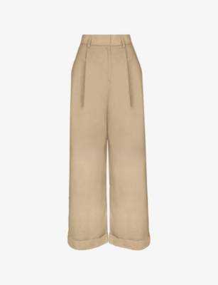 RO&ZO: High-Rise Turn-Up Cotton Chinos