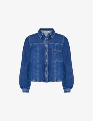 RO&ZO: Patch-Pocket Relaxed-Fit Denim Shacket