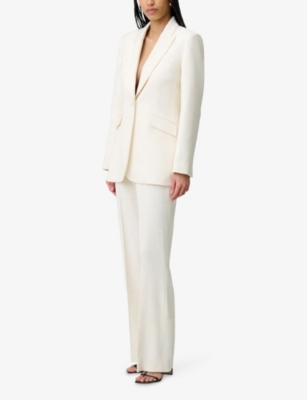 CLAUDIE PIERLOT: Peak-Lapel Single-Breasted Stretch-Woven Blazer
