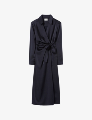 CLAUDIE PIERLOT: Mid-Length Satin Wrap Dress