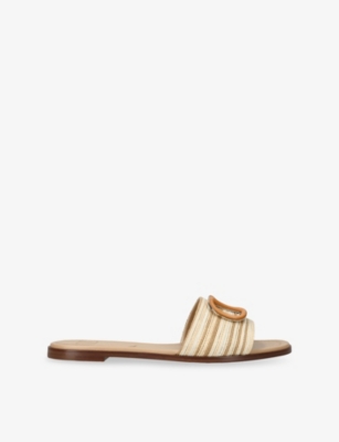 VALENTINO GARAVANI: VLogo Cornely Raffia Slides