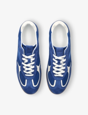 Alohas Mens Blue Tb.490 Rife Suede Low-top Trainers Eur 42 / 8 Uk In Blue