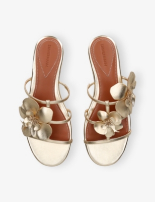 Zimmermann Orchid Flat Sandal Metallic Straps Floral