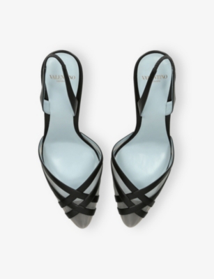 VALENTINO GARAVANI: Impudance Sling 90 Leather Heeled Courts