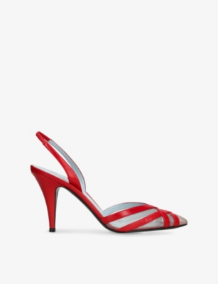 VALENTINO GARAVANI: Impudance Sling 90 Leather Heeled Slingback Courts